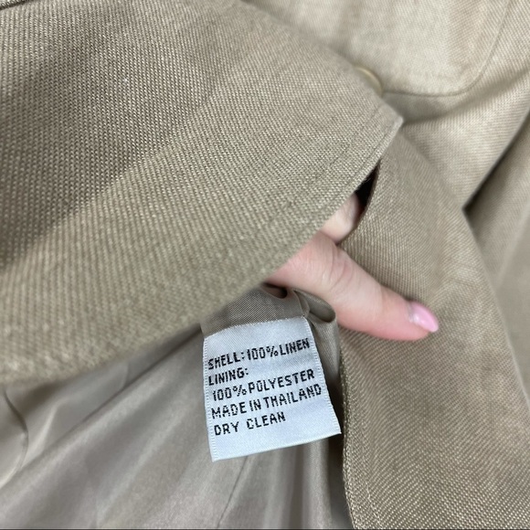 Talbots Irish Linen Beige Blazer - Picture 7 of 13